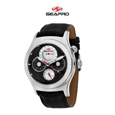 Photos - Wrist Watch Sea-Pro Seapro Seapro Men's Chronoscope Black Dial Watch SP0131 