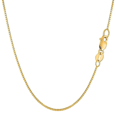Photos - Pendant / Choker Necklace Private Label 14K Yellow Solid Gold Mirror Box Chain - 24'' CH0-12014K-24