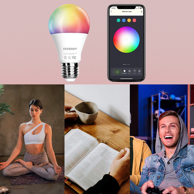 Tenergy� Smart Wi-Fi LED Color-Changing Light Bulb (4-Pack)