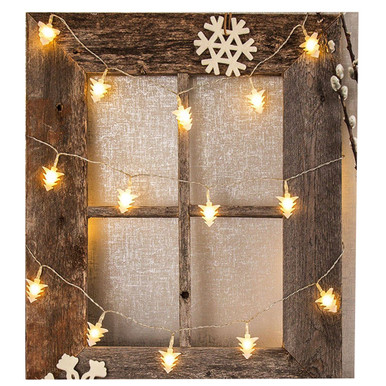  Battery-Operated Winter Snowflake or Christmas Tree String Lights