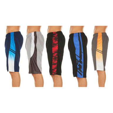 Men's Active Athletic Assorted Performance Shorts (5-Pack)