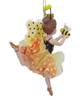 Bumble Bee Dancing Girls Ornament bee in hand side back