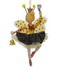 Bumble Bee Dancing Girls Ornament net in hand back