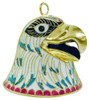 Cloisonne Bald Eagle Bell Ornament