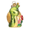 Smiley Snail Glass Ornament Front