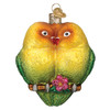 Lovebirds Glass Ornament