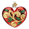 2022 Dated First Christmas Heart Glass Ornament Back