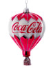 Shiny Coca-Cola Hot Air Balloon Glass Ornament