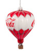Shiny Coca-Cola Hot Air Balloon Glass Ornament Side