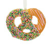 Dipped - Drizzled Foam Pretzel Ornament Choc Round