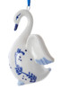 Delft Blue Style Precious Swan Ornament Wings Out