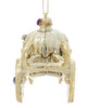 Royal Pumpkin Carriage Ornament Gold Top Back