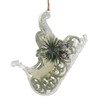 Sage, Ivory, Clear, Sled Ornament Style A