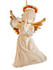 Set of 3 White, Gold Angel with Music Instrument Ornament Flute