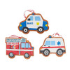 Set of 3 Emergency Vehicle Cookie Ornaments
