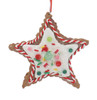 Set of 6 Sparkly Claydough Kids Cookie Ornaments Star