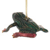 Cloisonne Dark Green Frog Ornament Side Back