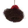 Twig Bird Nest with Bristly Cardinal, Blue Jay Ornaments Cardinal Back