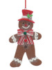 Sugar Sprinkle Red and White Gingerbread Cookie Ornament Boy Top Hat Front