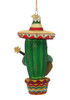 Mexico Mariachi Cactus Glass Ornament Guitar Back