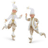 White and Champagne Finial in Hand Elf Doll