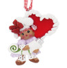 Gingerbread Cookie Baker with Red Heart Ornament Girl Front