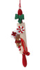 3D Gingerbread Cookie Baker on Rolling Pin Ornament Girl Front