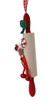 3D Gingerbread Cookie Baker on Rolling Pin Ornament Girl Side