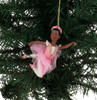 African American - Black Ballerina Ornament Leaping 2