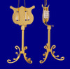 Gold Plated Metal Music Stand Ornament Miniature Music Stand 4.5 inset