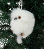 Hanging Fluffy Baby Owl Ornament with Branch Garland Left Side