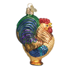 Rooster Glass Ornament