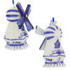 Delft Style Blue, White Windmill Ornaments style b side back