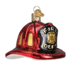 Firefighter Hat Glass Ornament