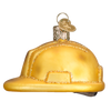 Construction Helmet Glass Ornament