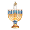 Menorah Glass Ornament