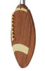 Football Intarsia Wood Ornament left side