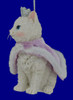 White Royal Cat Christmas Ornament inset side