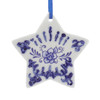 Delft Blue Style Cookie Cut Out Ornament  star front