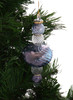 Five Sphere with Swirl Egyptian Glass Ornament - Blue Garland 2