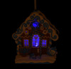 Hanukkah Gingerbread House Ornament LED blue lights