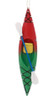 Colorful Sit-In Kayak Ornaments Red Green Front