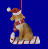 Sledding Beagle Ornament back