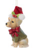 Dressed Up, Sitting Up Mutt Dog Ornament Side