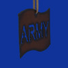 Rustic Cut Steel Army Flag Ornament front side