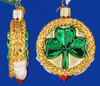 Irish Celtic Claddagh Ring Old World Christmas Glass Ornament 36081 inset