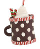 Clay dough Hot Cocoa Cup Ornaments brown