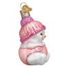 Snow Baby Girl Glass Ornament Side