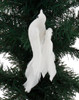 Mid-size White Flocked Feather Dove Ornament Garland 2