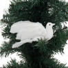 Mid-size White Flocked Feather Dove Ornament Garland 1
